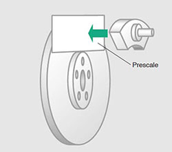 Fuji Prescale Film on Disc-brake pads Disc-brake pads