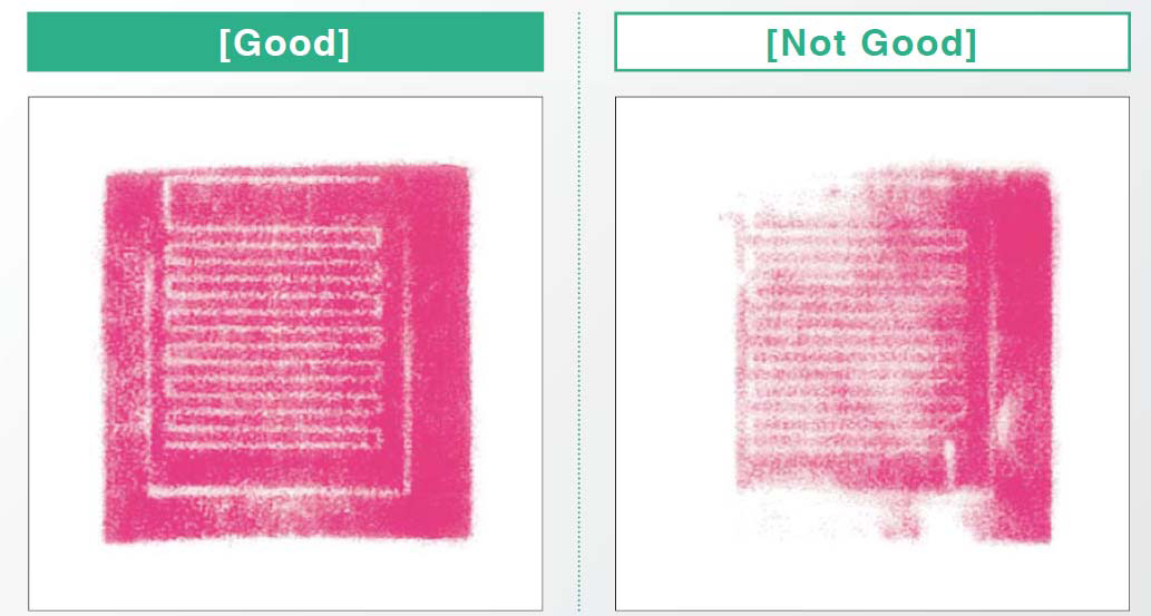 Using Fuji Prescale as Quality Assurance in Fuel Cell Manufacturing Good VS. Not good