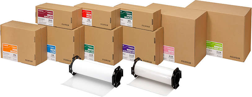 Fujifilm Prescale Packaging boxes & rolls of film